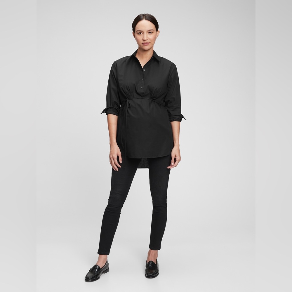 Gap Black Maternity Big Shirt Size Medium